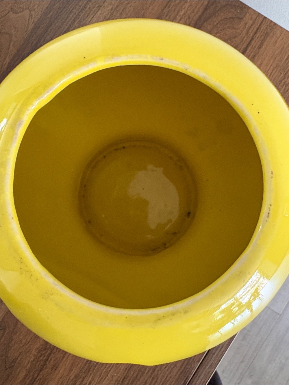 Vintage McCoy yellow Smiley Face Ceramic Jar “Have a Happy Day” - Picture 5 of 8